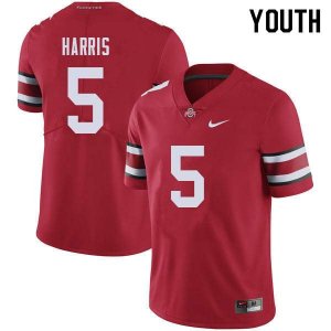 Youth Ohio State Buckeyes #5 Jaylen Harris Red Nike NCAA College Football Jersey Breathable LBN6044PG